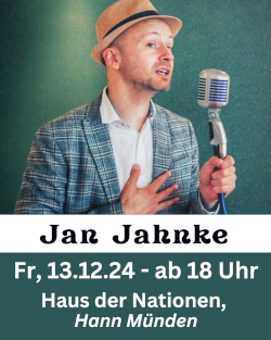 Jan Jahnke *live* im Haus der Nationen Hann. Münden (Veranstaltung des Kreuzberg on KulTour e.V.)